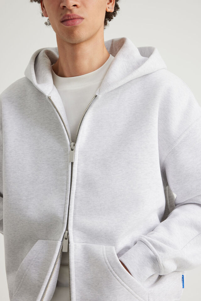Authentics Premium Zip Through, SILVER MARLE