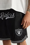 Nfl Basketball Short, LCN NFL BLACK/RAIDERS STRIPE HEM CLASSIC - alternate image 4