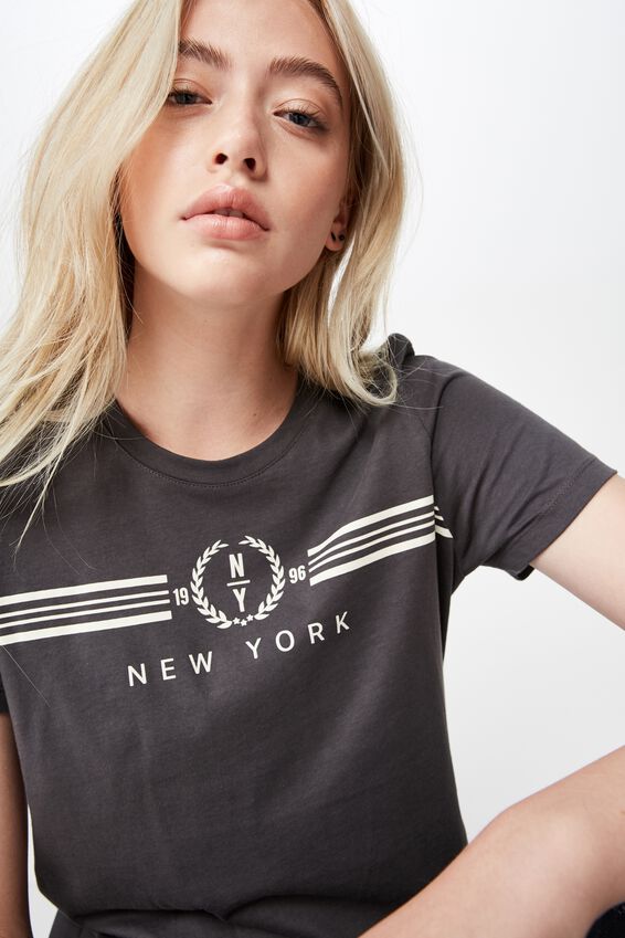 Basic Graphic T Shirt, ASPHALT/NEW YORK