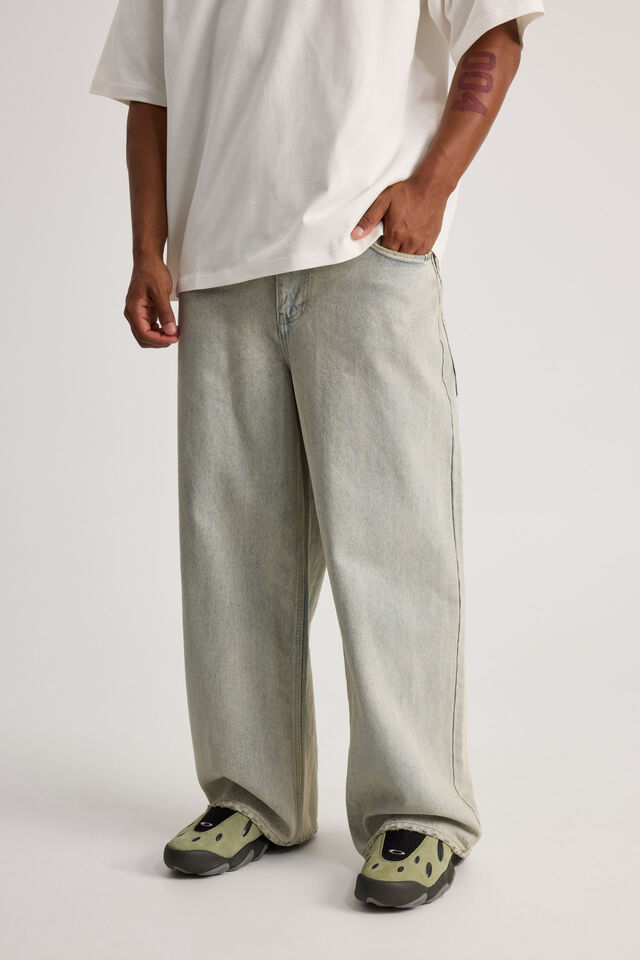 Half Half El Grande Baggy Jean, DESERT BLEACH