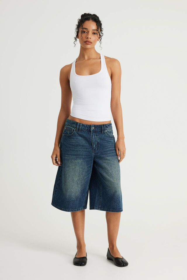 Mega Baggy Jort, LOW KEY BLUE/ANGEL GIRL