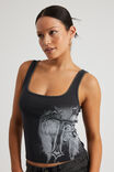 Graphic Scoop Neck Tank, WASHED BLACK/CROSS - alternate image 4