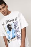 Oversized Music Merch T Shirt, LCN MT WHITE/DMX