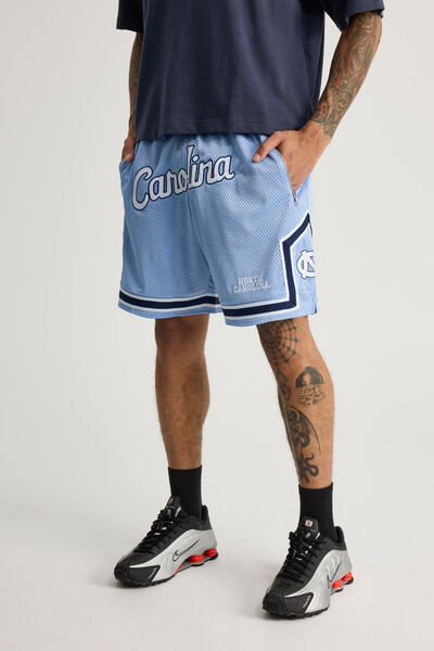 North Carolina Basketball Short, LCN UNC BLUE/CAROLINA DIAMONDS
