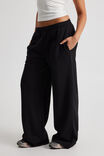 Classic Wide Leg Trackpant, BLACK - alternate image 2