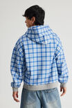 Half Half Zip Thru Hoodie, HH BLUE CHECK /SURF RIOT - alternate image 3