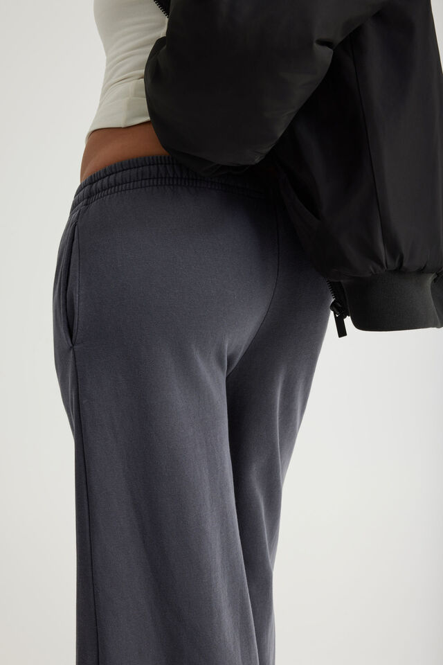Classic Wide Leg Trackpant, WASHED NAVY