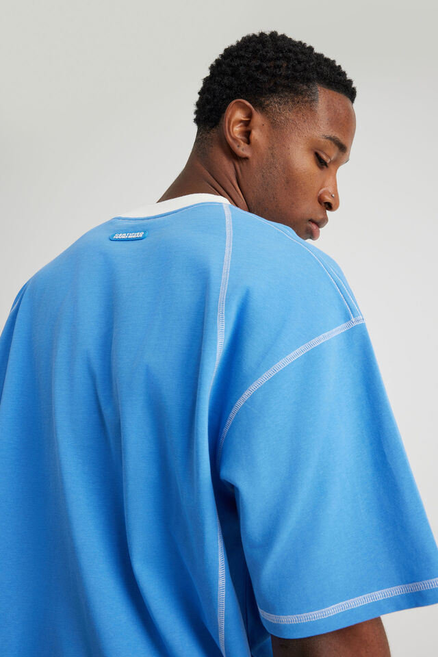 Half Half Boxy Tshirt, HH MEDITERRANEAN BLUE/HH SPORT