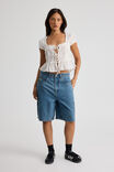 Sage Tie Front Top, WHITE - alternate image 2