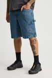 Half Half Painter Baggy Denim Short, CLASSIC INDIGO - alternate image 1