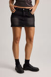 Stretch Denim Skirt, EXTREME BLACK WASH - alternate image 1