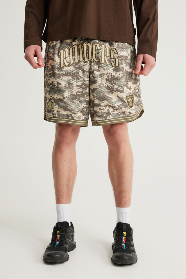Nfl Basketball Short, LCN NFL DIGI CAMO / RAIDERS