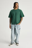 Authentics Heavy Weight Box Fit Tshirt, WASHED GREEN - alternate image 2