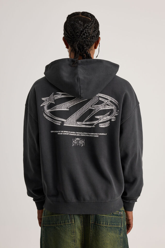 Notion Hoodie, NTN WASHED BLACK/CHROME
