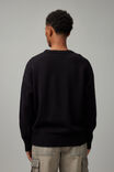 Boxy Crew Neck Knit, BLACK - alternate image 3