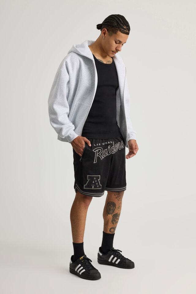 Nfl Basketball Short, LCN NFL BLACK/RAIDERS A CLASSIC