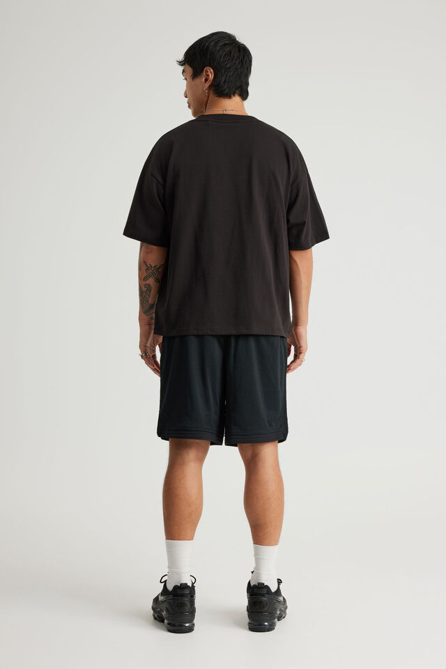 Nfl Basketball Short, LCN NFL BLACK STEALTH RAIDERS/COLLEGIATE CRV