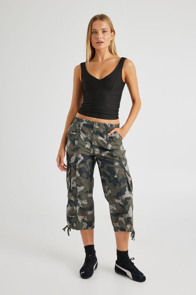Sienna Low Back Tank, BLACK