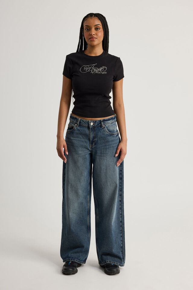 Mid Rise Baggy Jean, CLOUDY BLUE