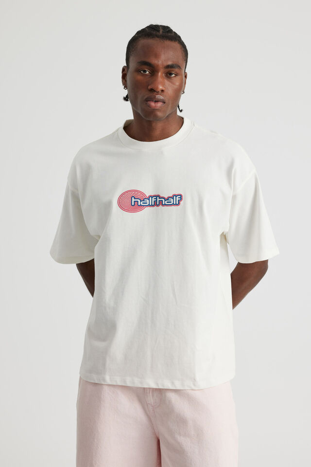 Half Half Heavyweight Box Fit Graphic Tshirt, HH CLOUD/HALF HALF DISC