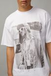 Oversized Music Merch T Shirt, LCN MT WHITE/COBAIN SUNNIES - alternate image 2
