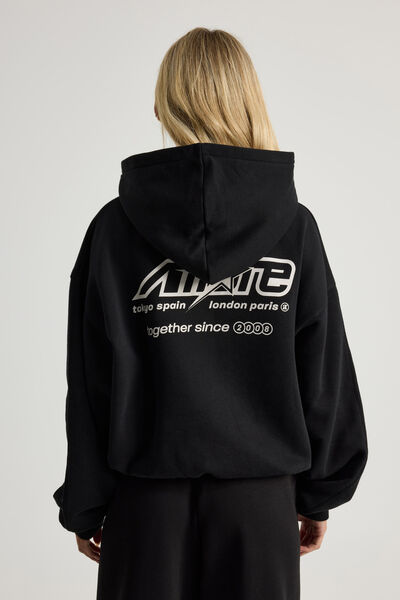 Chloe Hoodie, BLACK/AMORE STUDIO