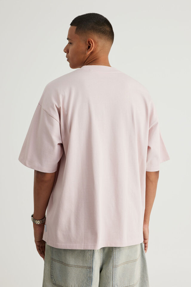 Authentics Heavy Weight Box Fit Tshirt, PINK DUST