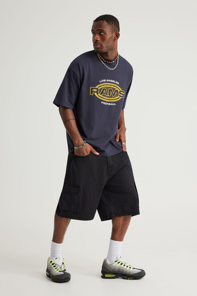Notion Baggy Cargo Short, BLACK