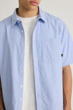 Half Half Short Sleeve Shirt, HH PALE BLUE CHECK - alternate image 4