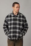 Half Half Check Coach Jacket, BLACK WHITE CHECK - alternate image 4