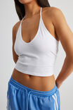 Milly V Neck Halter Top, WHITE - alternate image 4