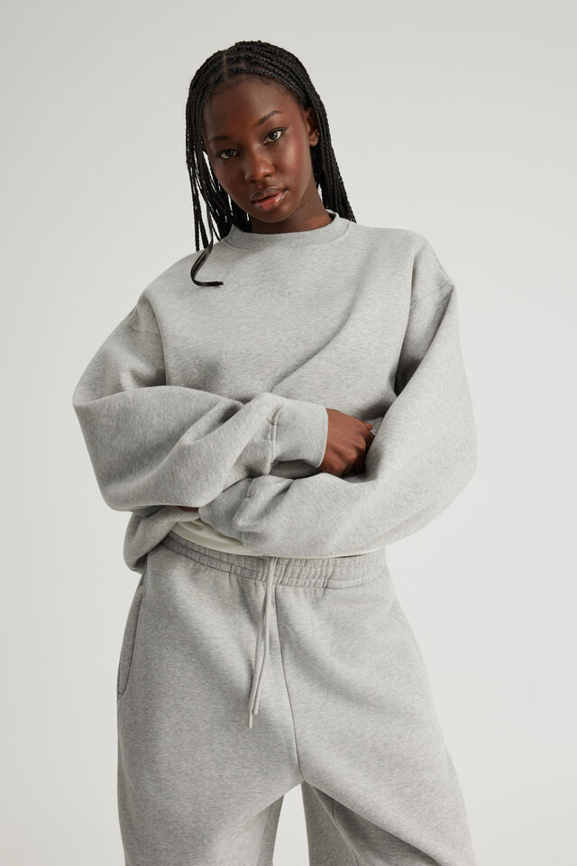 Authentics Boxy Crew, GREY MARLE