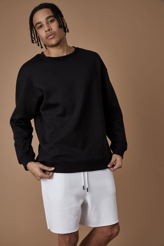 Oversized Crew, BLACK