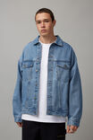 Denim Trucker Jacket, SKATE BLUE - alternate image 2
