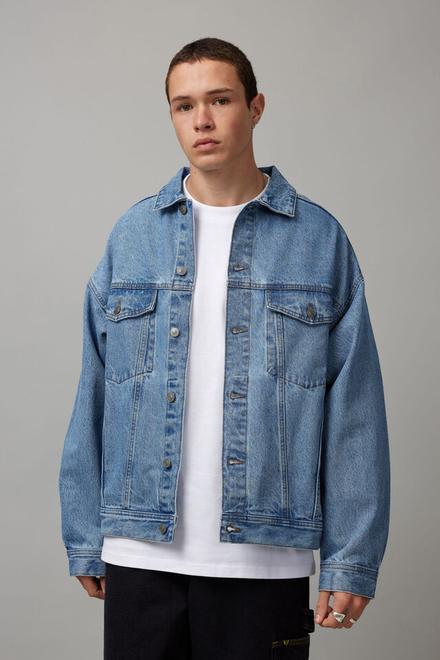 Denim Trucker Jacket, SKATE BLUE
