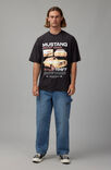 Oversized Ford T Shirt, LCN FOR WASHED BLACK/FORD MUSTANG COUPE - alternate image 2