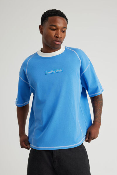 Half Half Boxy Tshirt, HH MEDITERRANEAN BLUE/HH SPORT