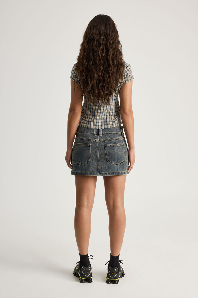 Dakota Denim Skirt, GASOLINE BLUE