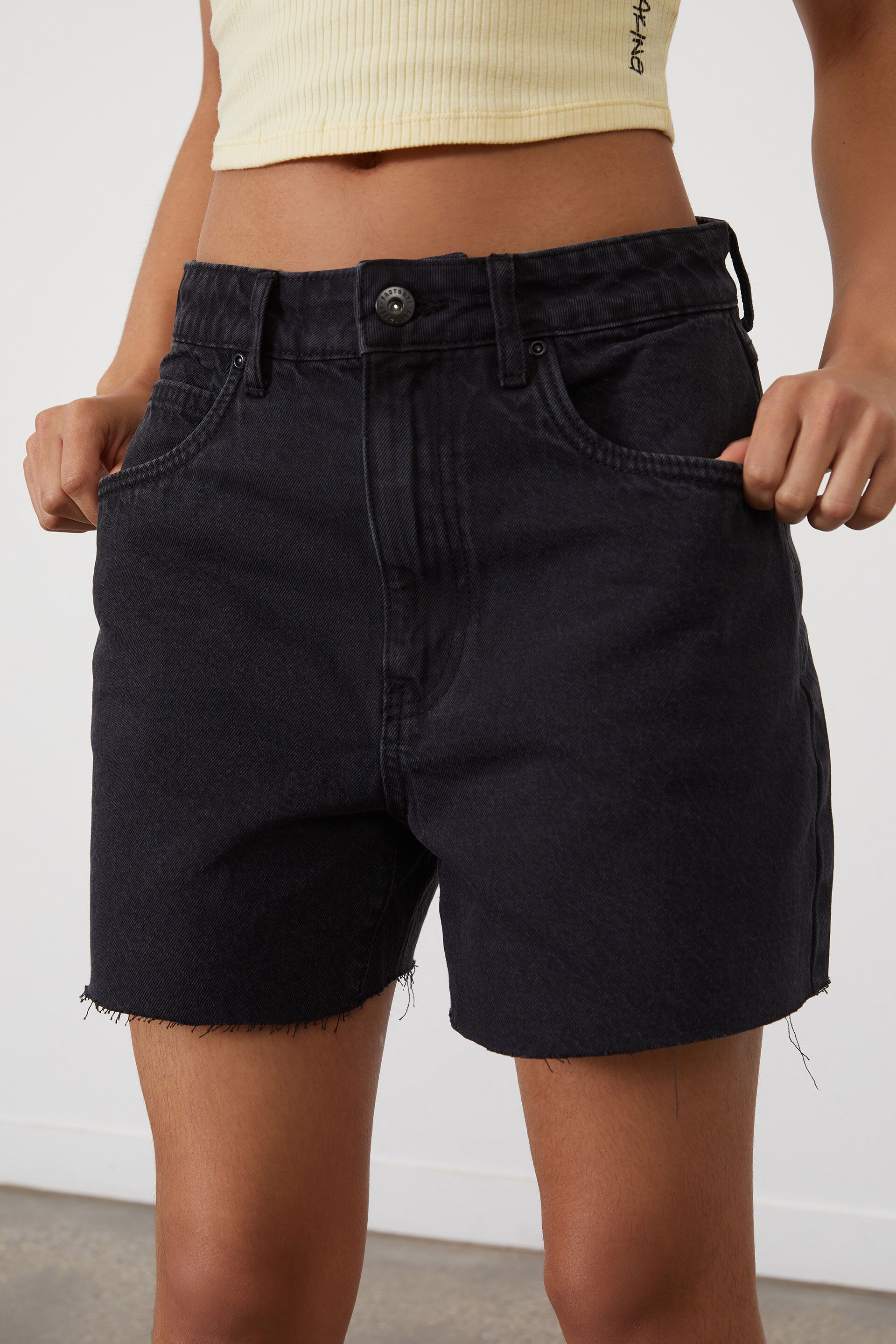 High Rise Relaxed Denim Short