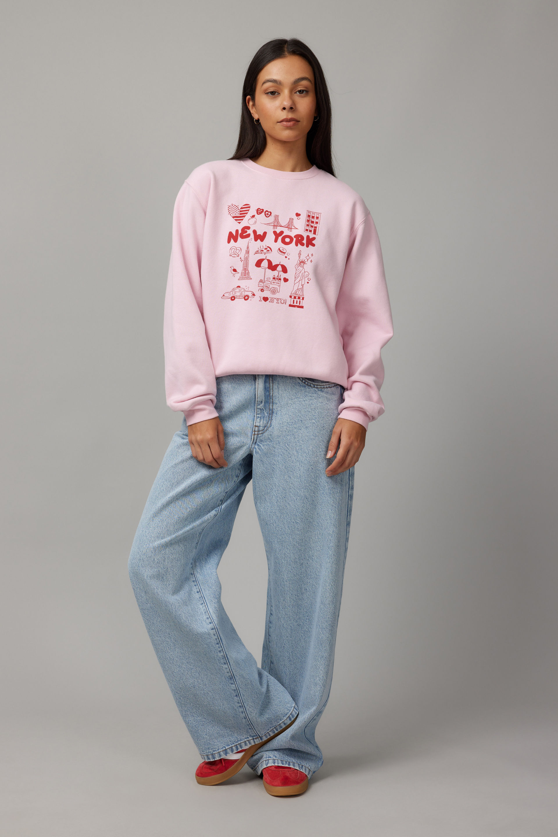 Factorie oversized crew neck sweater 2025