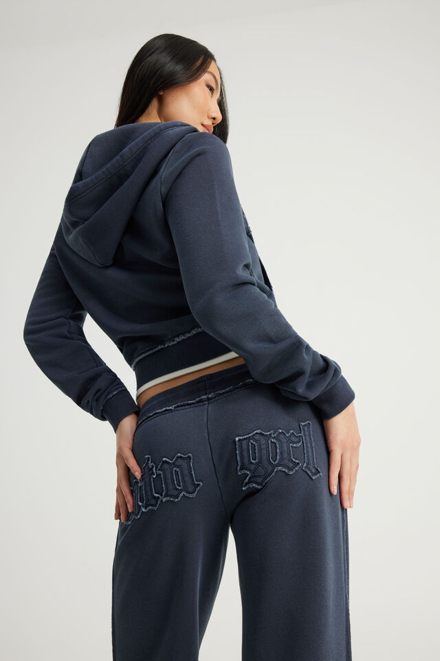 Straight Leg Track Pant, NTN WASHED SEAL