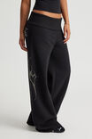 Wide Waistband Trackpant, NTN BLACK/RHINESTONE - alternate image 2