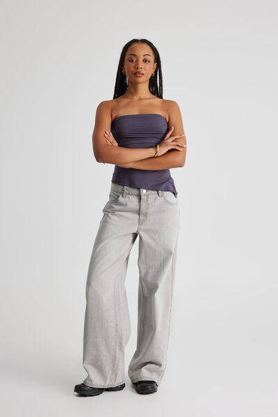 Mid Rise Baggy Jean, VINTAGE GREY