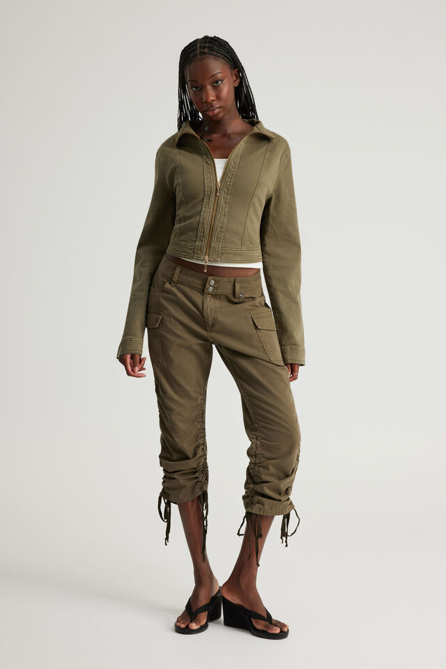 Y2k Benny Jacket, OLIVE
