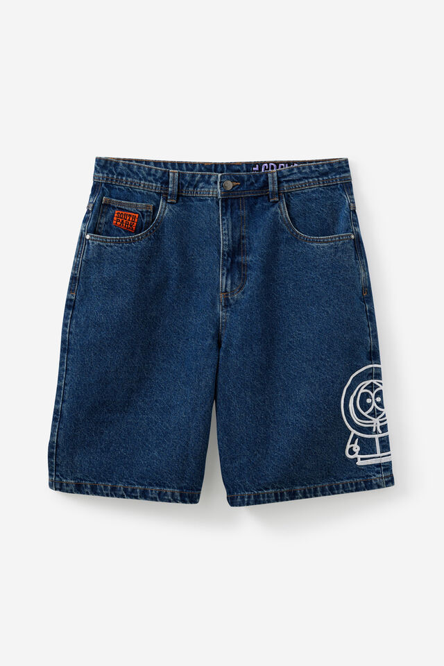 South Park X Half Half El Grande Denim Short, LCN SOU CLASSIC BLUE/SOUTH PARK