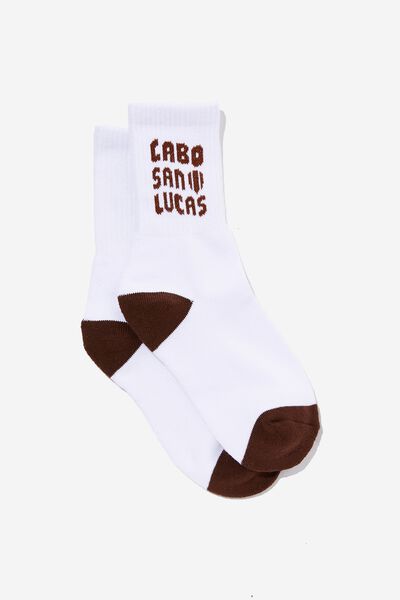 Retro Sport Sock, WHITE/CABO SAN LUCAS