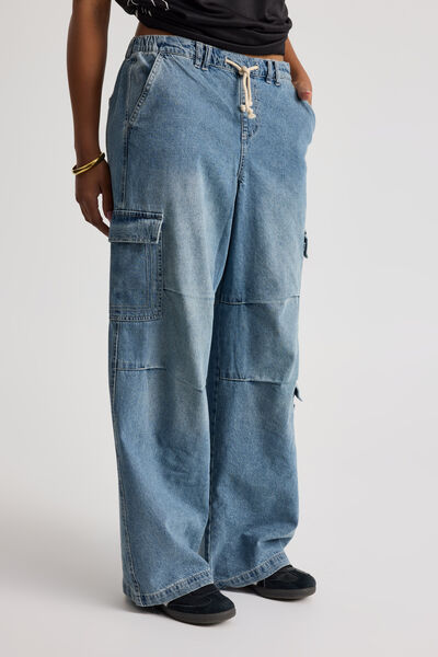 Sasha Utility Denim Pant, VENICE BLUE