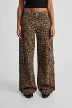 Lexi Baggy Cargo Jean, LEOPARD PRINT - alternate image 2