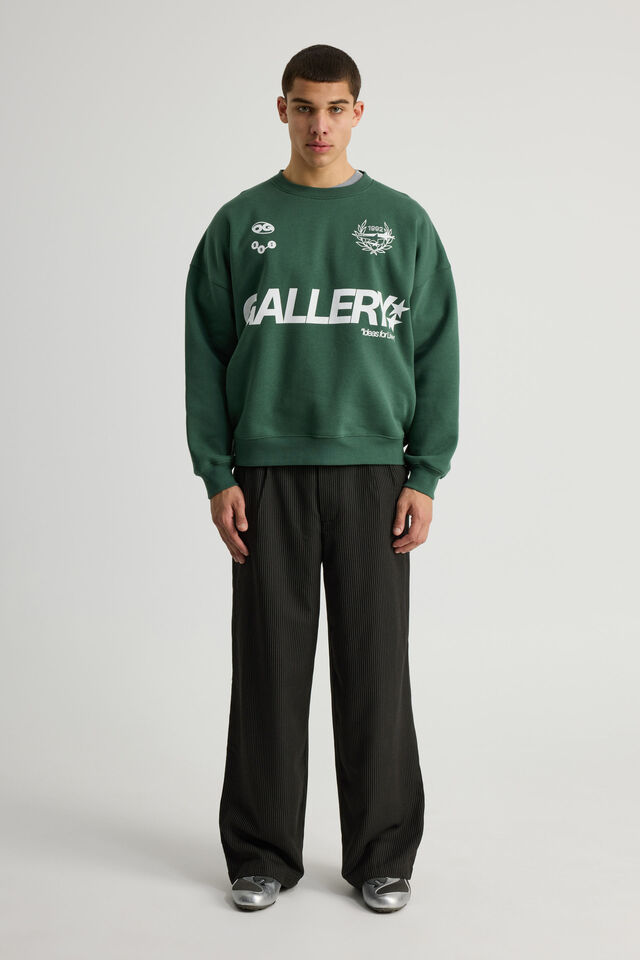 Open Gallery Crew, OG BOTANICAL GREEN/WHITE CREST