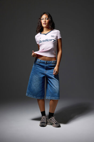 Mega Baggy Jort, SUMMER SEA BLUE